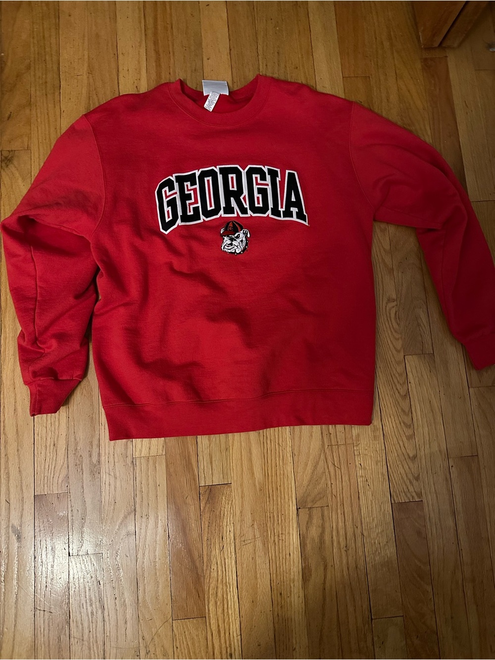 Champion Red 'Georgia' Crewneck Sweatshirt